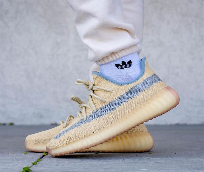 Adidas Yeezy Boost 350 V2 Linen 2020 Reflective On Feet Release Date Fy5158 (2) - newkick.org