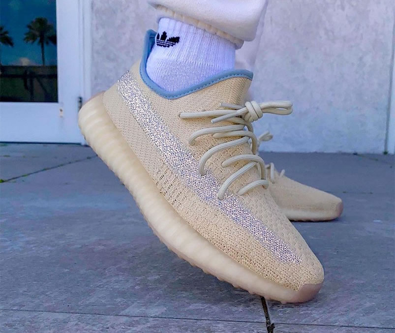 Adidas Yeezy Boost 350 V2 Linen 2020 Reflective On Feet Release Date Fy5158 (9) - newkick.org