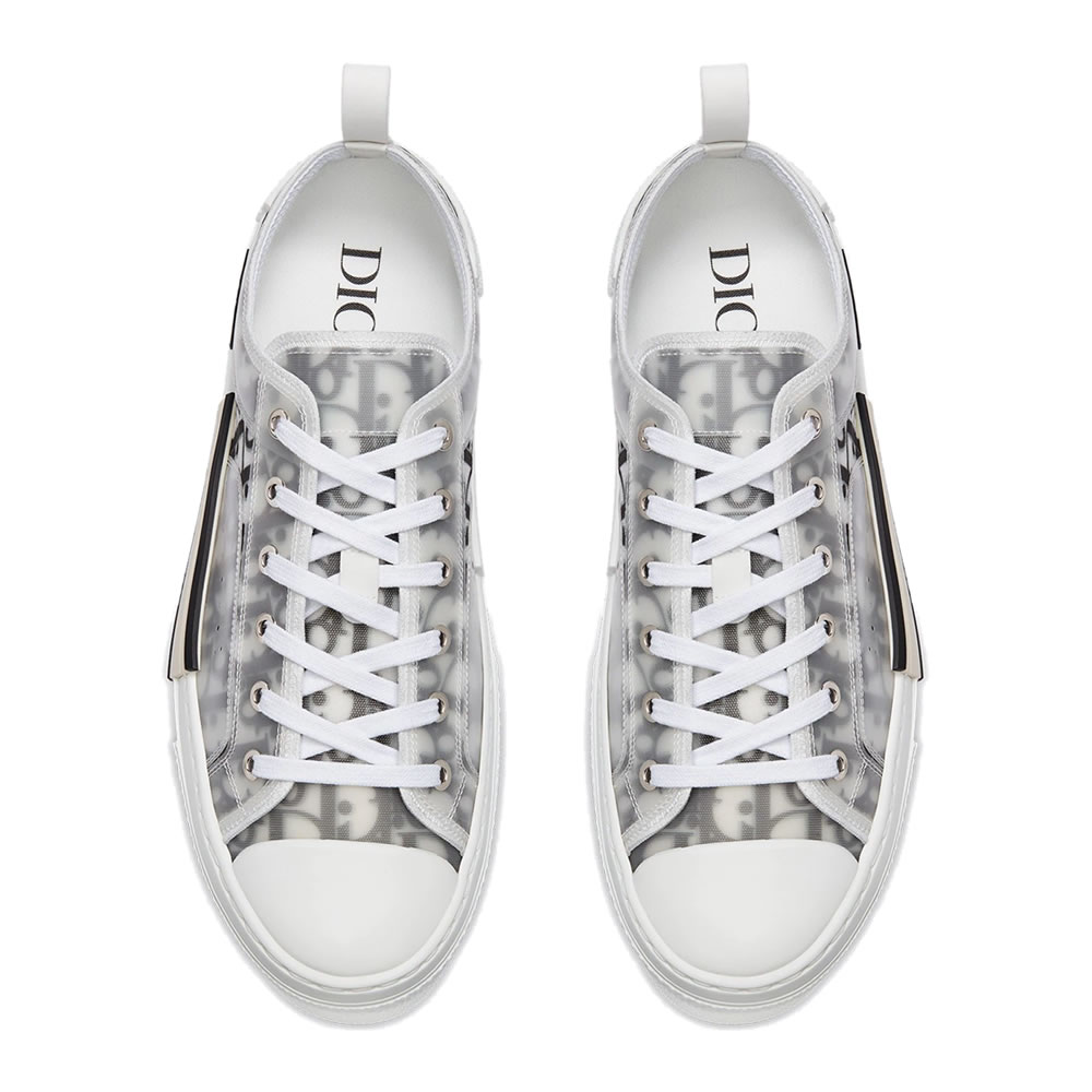 B23 Dior Oblique Shoes White Black Low (5) - newkick.org