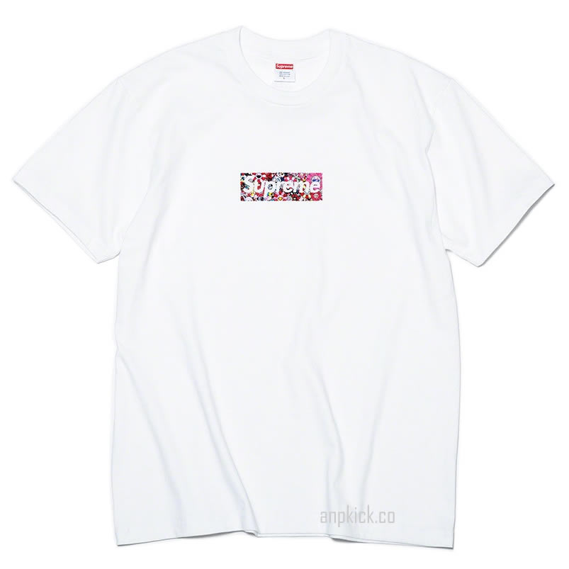 Supreme Covid 19 Relief Box Logo Tee T Shirt Takashi Murakami Kaikai Kiki Flower Skulls (1) - newkick.org