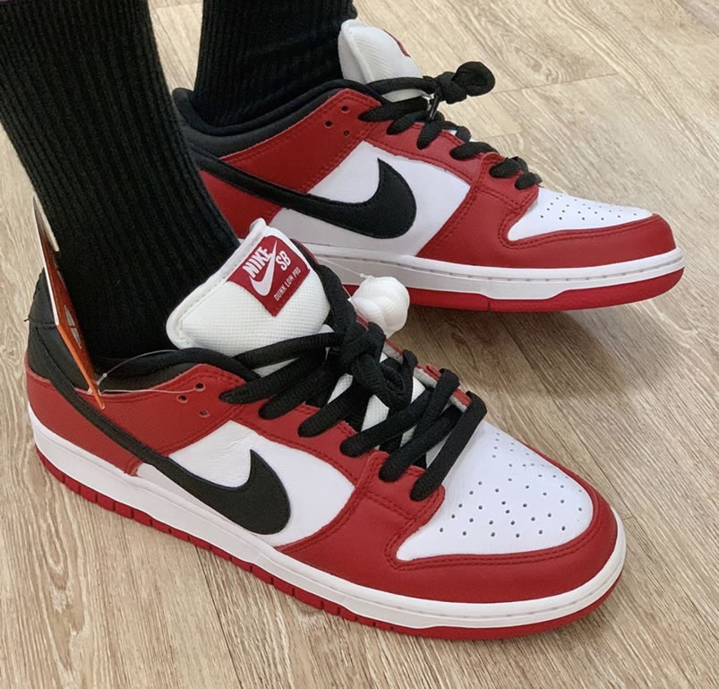 Nike Sb Dunk Low Pro Chicago Varsity Red Release Date On Feet Bq6817 600 (1) - newkick.org