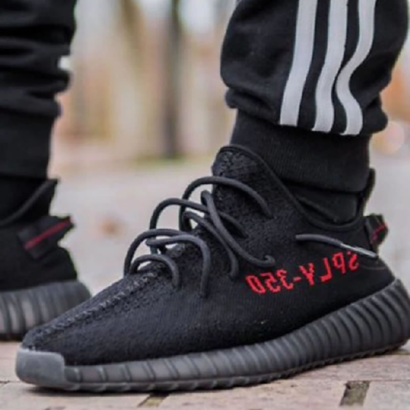 Yeezy Boost 350 V2 Bred Black Red 2020 On Feet Cp9652 (1) - newkick.org