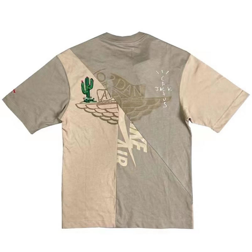 Travis Scott Cactus Jack Jordan T Shirt Khaki Desert (2) - newkick.org