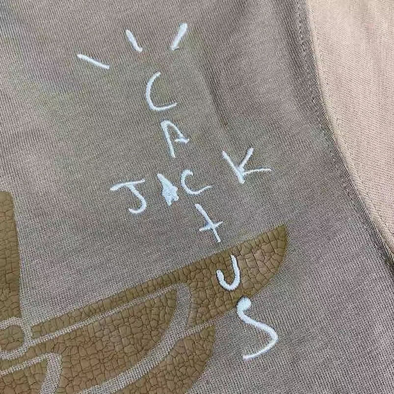 Travis Scott Cactus Jack Jordan T Shirt Khaki Desert (7) - newkick.org