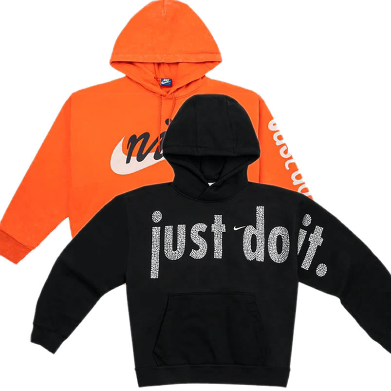 Nike Just Do It Hoodie Black Orange (1) - newkick.org