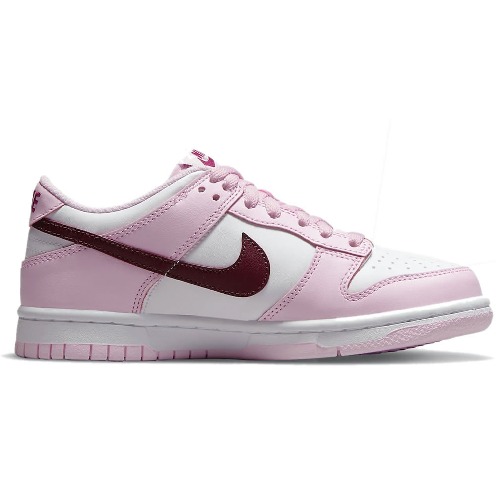 Nike Dunk Low Gs Strawberry Pink White Pink Red Cw1590 601 (2) - newkick.org