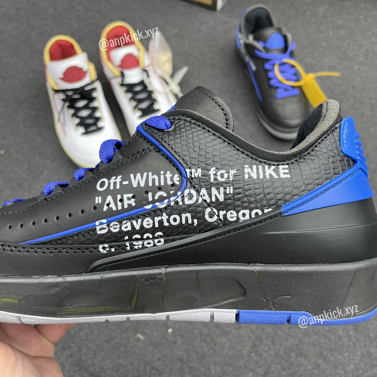 Off White Air Jordan 2 Low Black Blue (5) - newkick.org