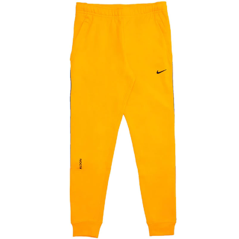 Nike Drake Nocta Fleece Pants Yellow Fw20 (1) - newkick.org