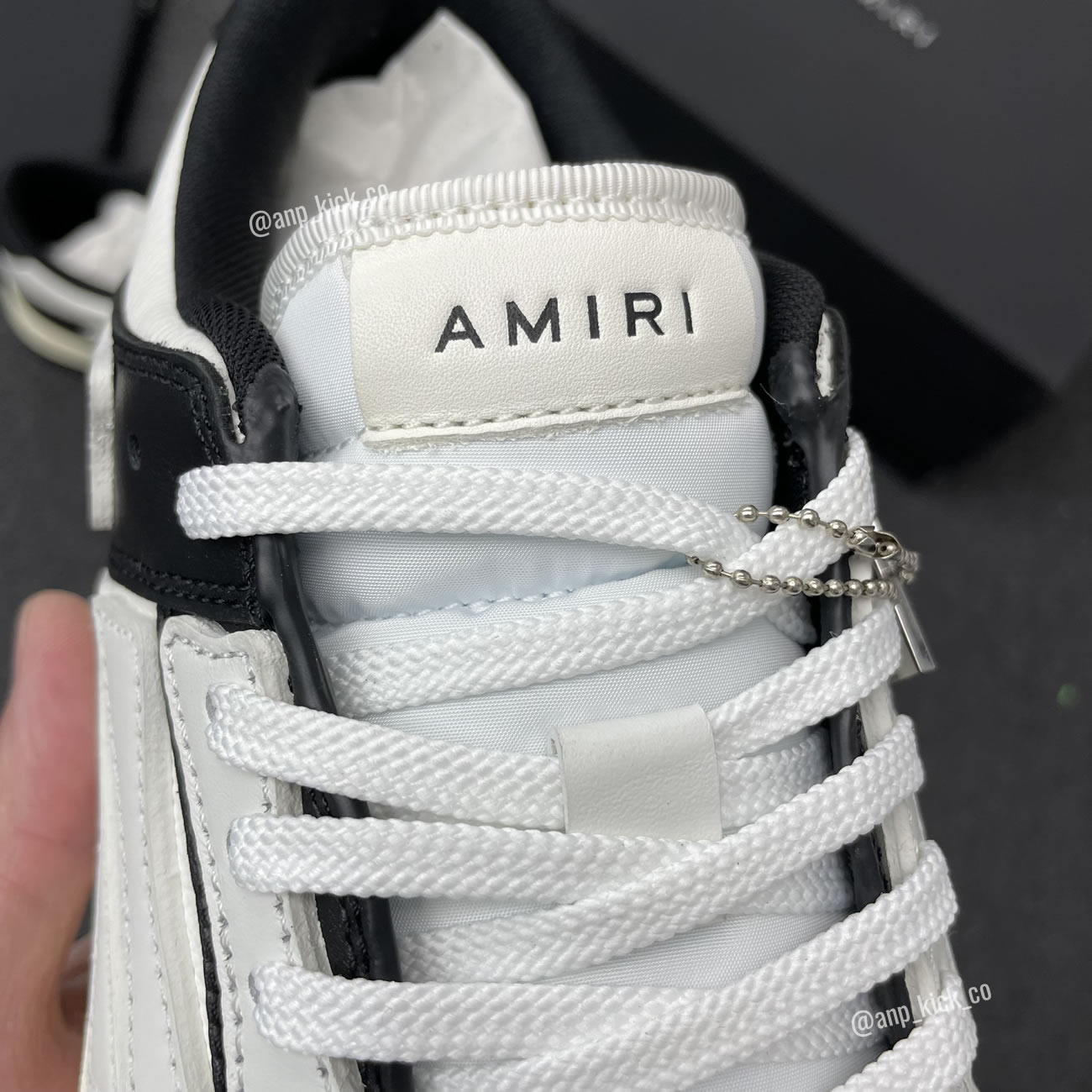 A M I R I Skel Top Low Leather Sneakers Black White Anpkick Mfs003 000 (4) - newkick.org
