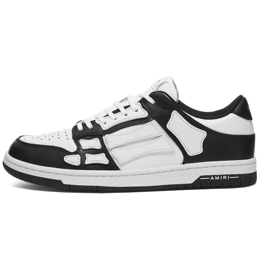 A M I R I Skel Top Low Leather Sneakers Black White Mfs003 000 (1) - newkick.org