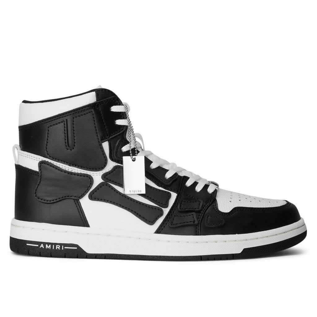 A M I R I Skel Top High Leather Sneakers Black White Mfs002 004 (2) - newkick.org