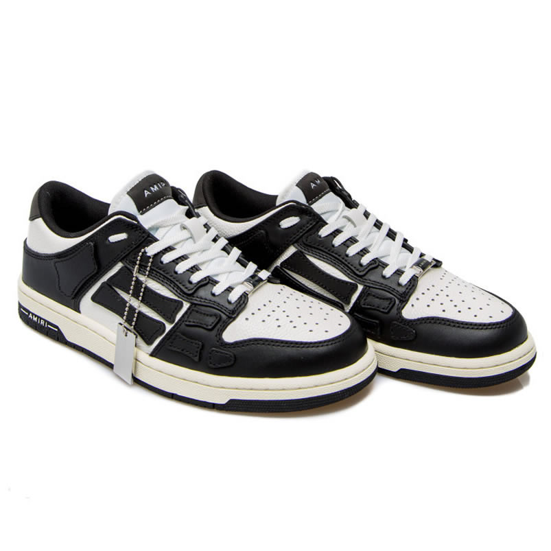 A M I R I Skel Top Low Leather Sneakers Black White Mfs003 004 (3) - newkick.org