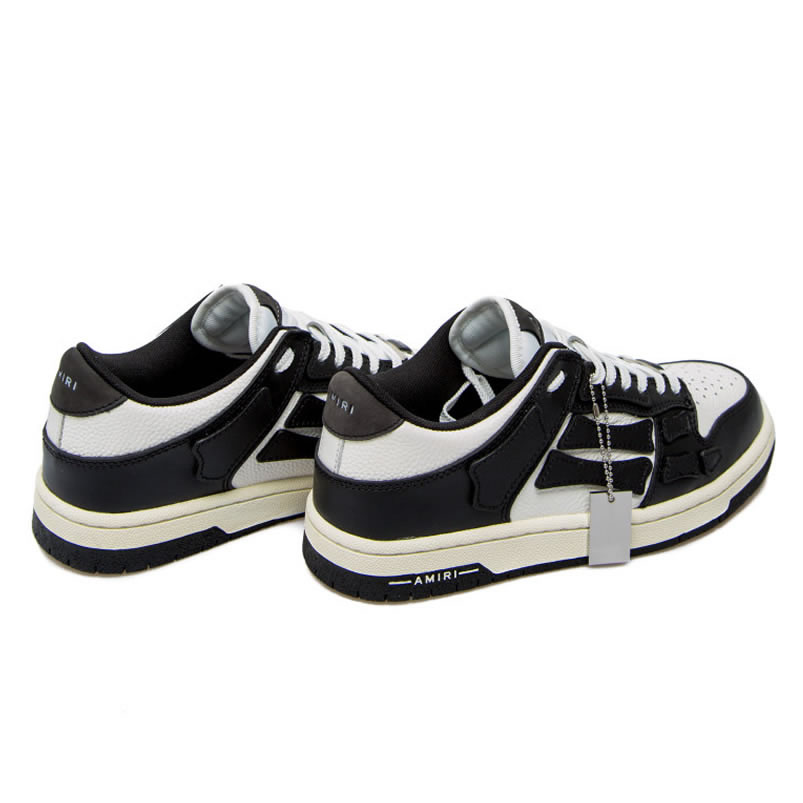 A M I R I Skel Top Low Leather Sneakers Black White Mfs003 004 (5) - newkick.org