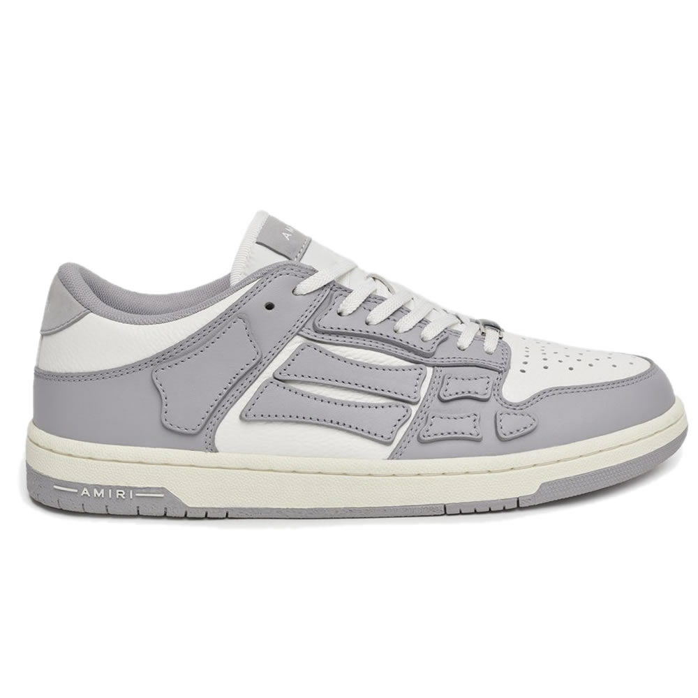 A M I R I Skel Top Low Leather Sneakers Grey White Mfs003 043 (2) - newkick.org