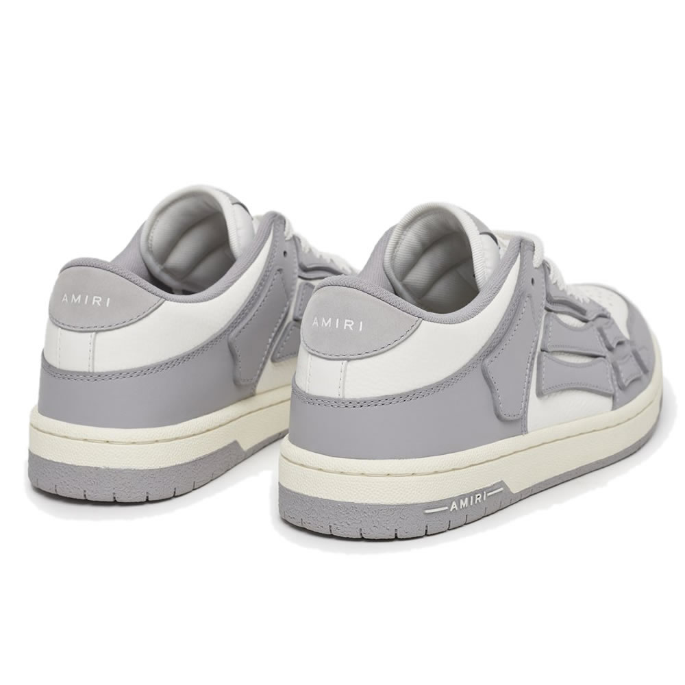 A M I R I Skel Top Low Leather Sneakers Grey White Mfs003 043 (4) - newkick.org