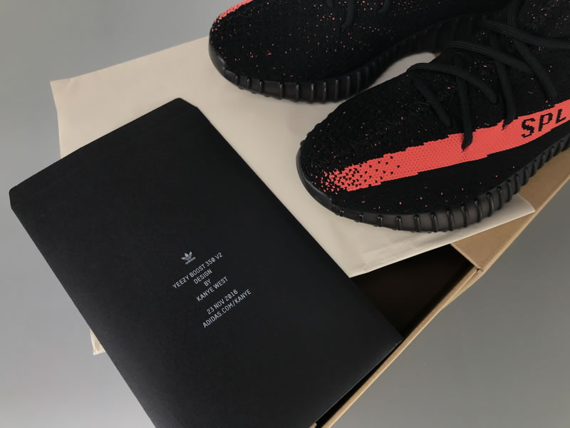 Adidas Yeezy Boost 350 V2 'Black/Red Striped' BY9612