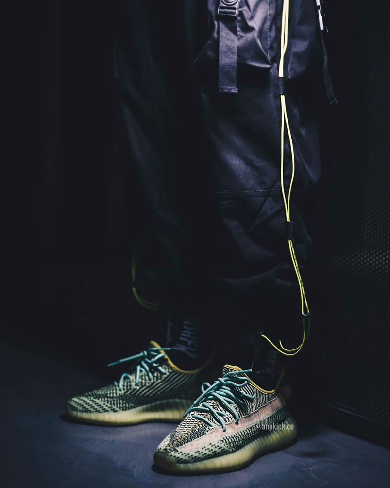 Adidas Yeezy Boost 350 V2 Yeezreel Non Reflective On Feet Release Date Fw5191 (4) - newkick.org
