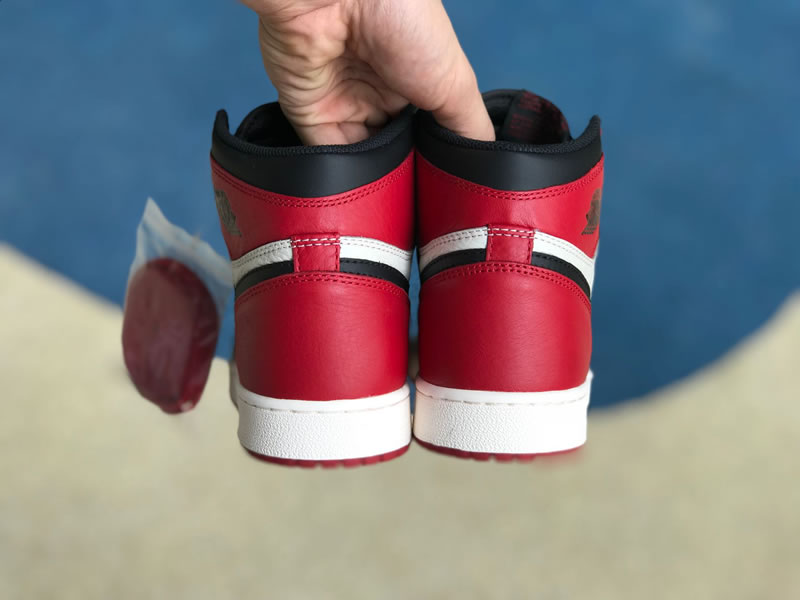 Air Jordan 1 Bred Toe Womens GS "Red And Black Jordans Shoes" 575441-610 Heel