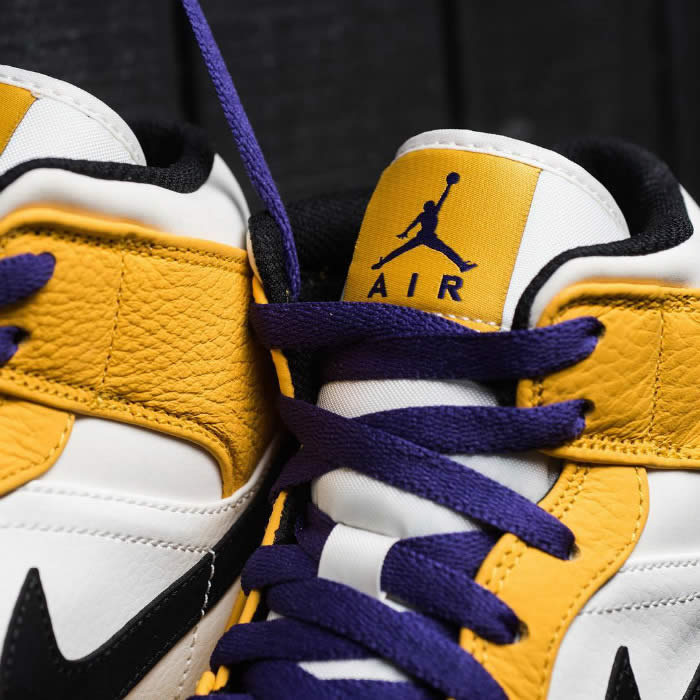 Air Jordan 1 Mid 2019 Lakers Yellow Purple For Sale Release Date 852542 700 (21) - newkick.org