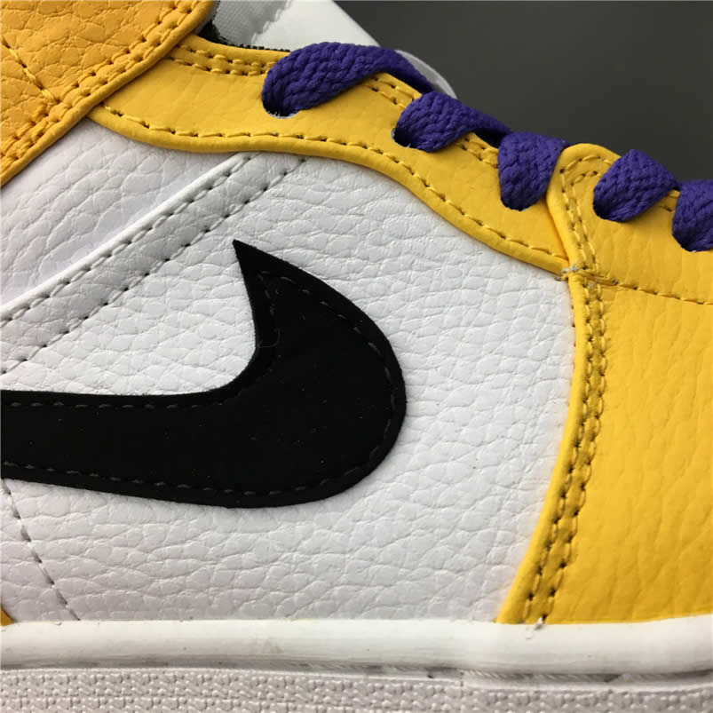 Air Jordan 1 Mid 2019 Lakers Yellow Purple For Sale Release Date 852542 700 (4) - newkick.org