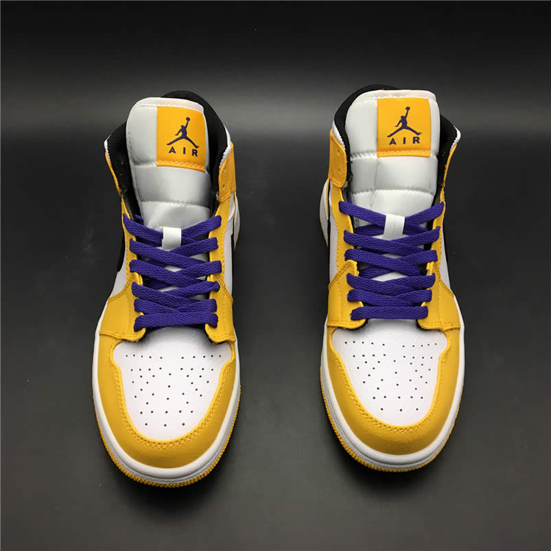 Air Jordan 1 Mid 2019 Lakers Yellow Purple For Sale Release Date 852542 700 (9) - newkick.org