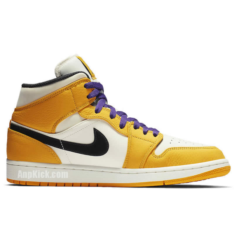Air Jordan 1 Mid 2019 Lakers Yellow Purple Release Date 852542 700 (2) - newkick.org