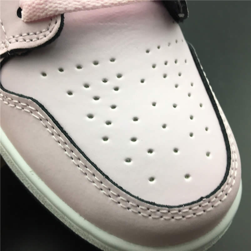 Air Jordan 1 Mid Pink Black White Womens GS Shoes 555112-601 Pics