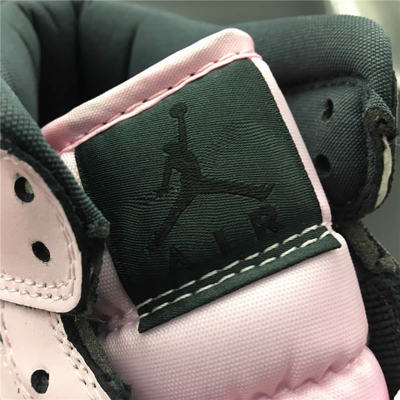Air Jordan 1 Mid Pink Black White Womens GS Shoes 555112-601 Pics