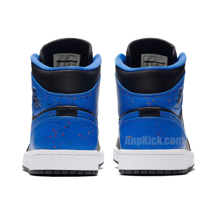 Air Jordan 1 Mid 'Royal Blue' Paint Splatter Shoes 554724-048