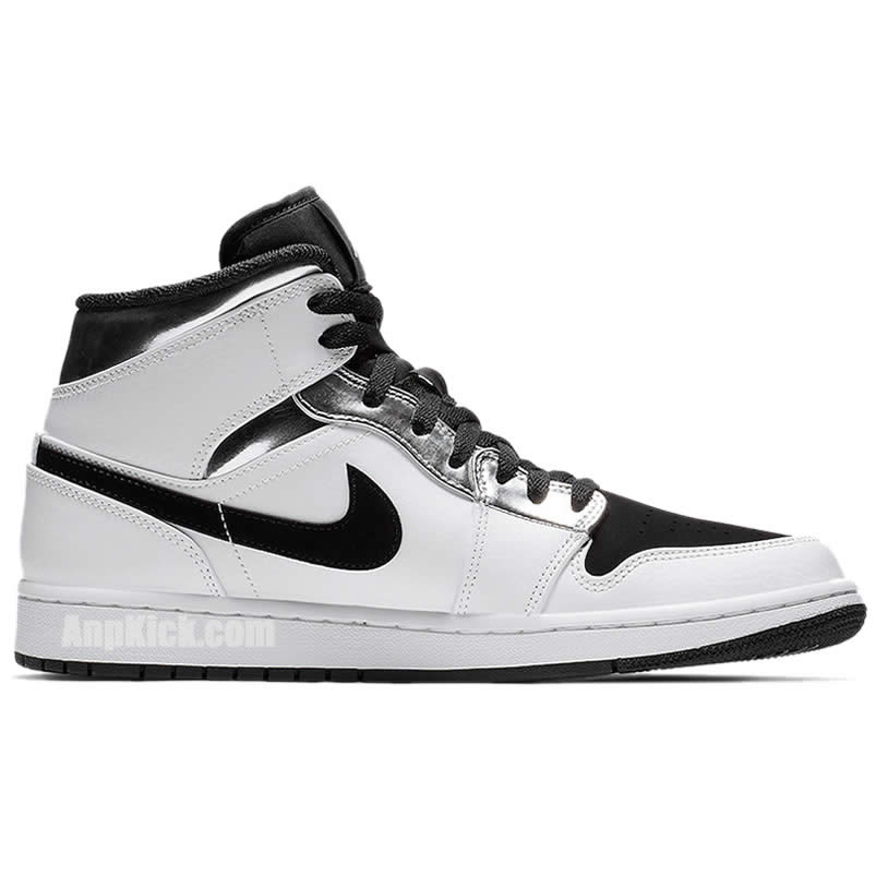 Air Jordan 1 Mid 'White/Silver' Kawhi Leonard Alternate Shoes 554724-121