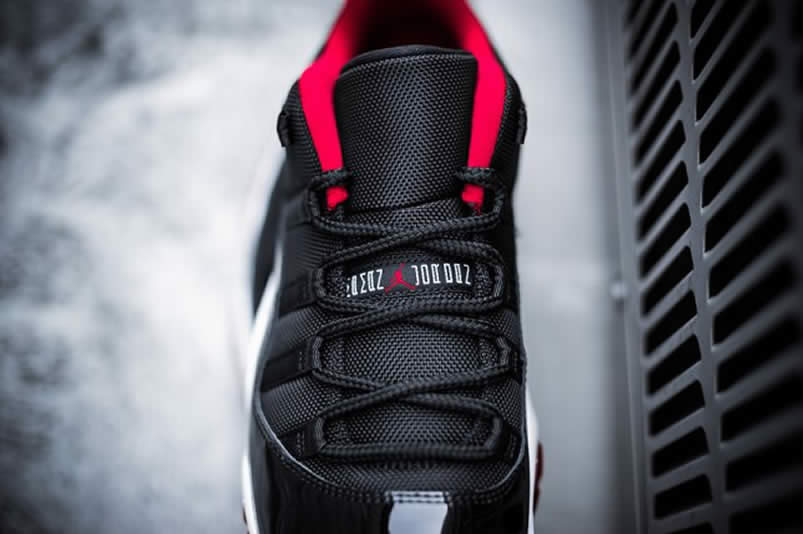 Air Jordan 11 Low 'Bred' On Feet For Sale Black Red Price 528895-012 Pics