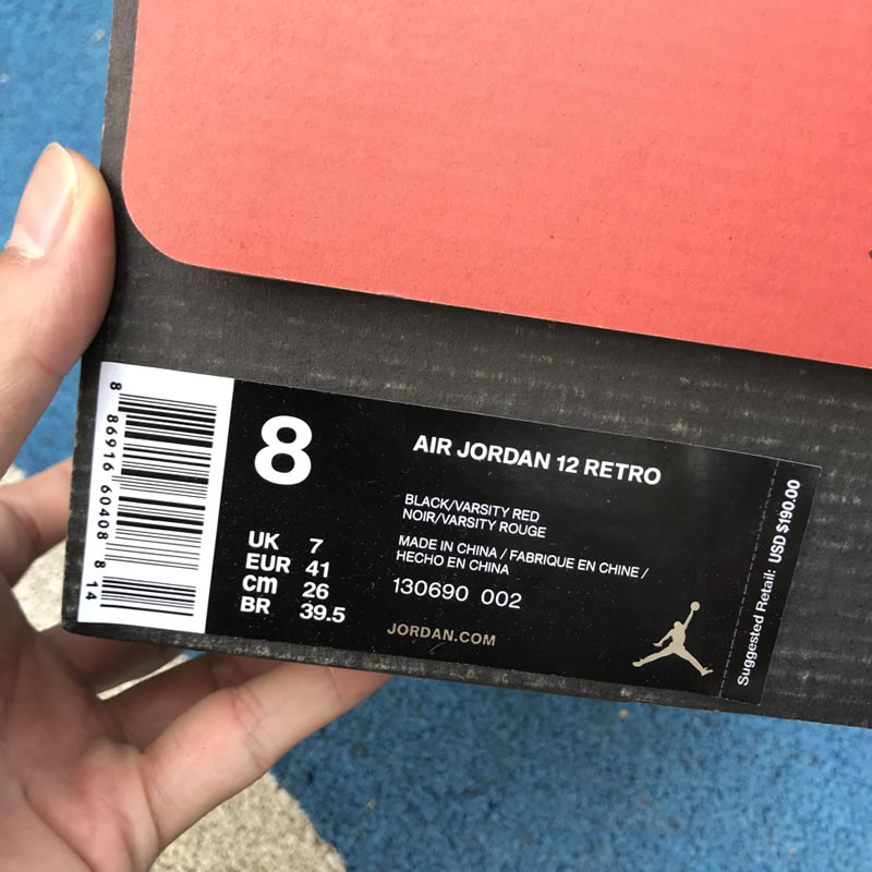 Air Jordan 12 Retro Flu Game Red And Black 12s For Sale Box