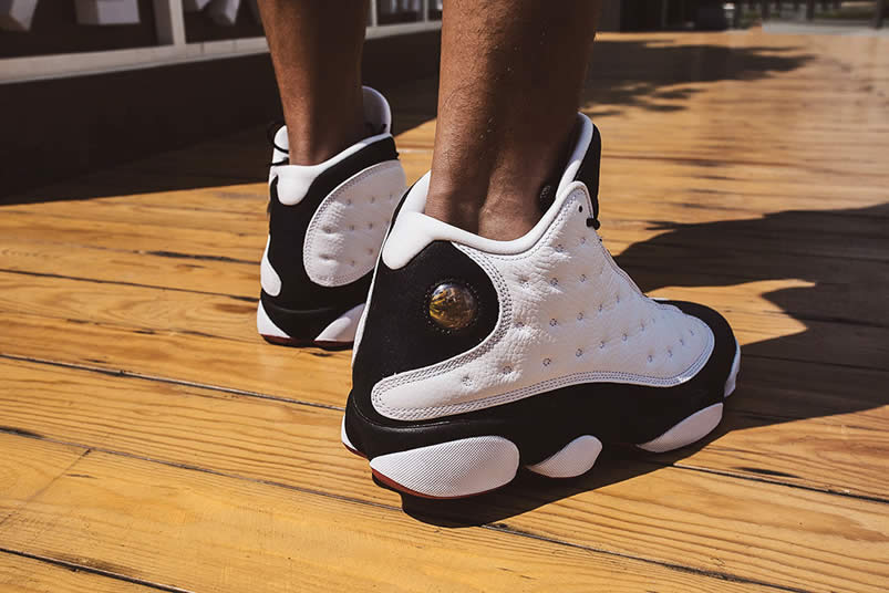 Air Jordan 13 'He Got Game' 2018 Black And White On Feet Outfit For Sale 414571-104