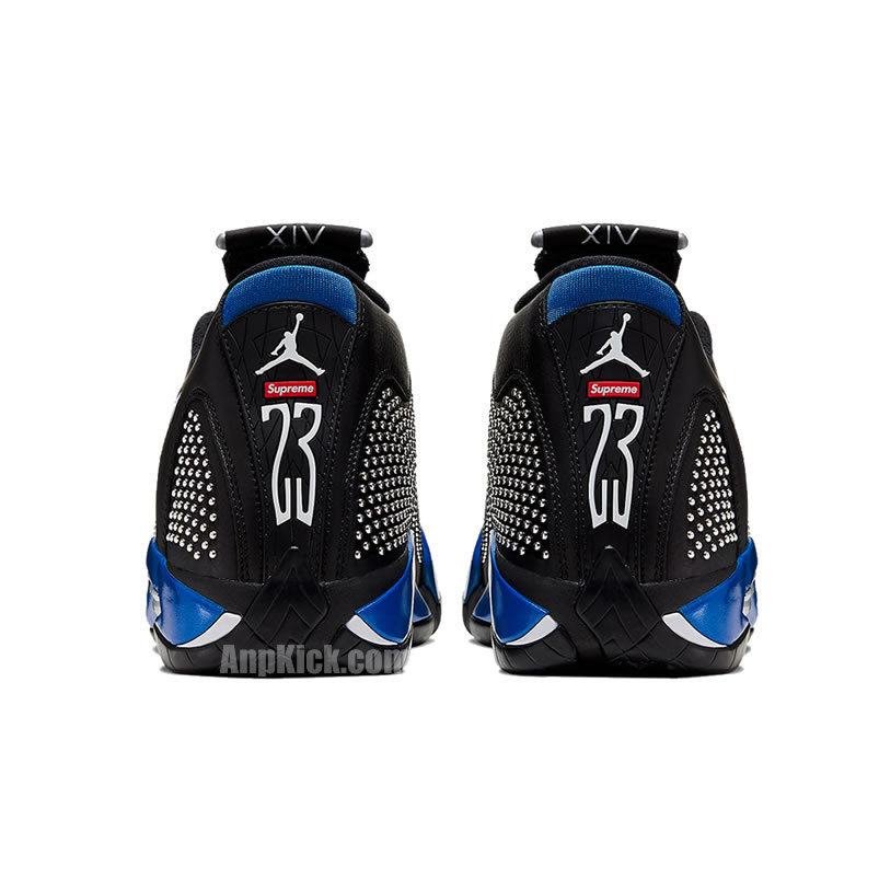 Supreme Air Jordan 14 Retro Black Blue Release Price Bv7630 004 (5) - newkick.org