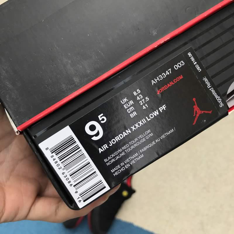 Air Jordan 32 Low Last Shot Red And Black Jordans Shoes AH3347-003 Box