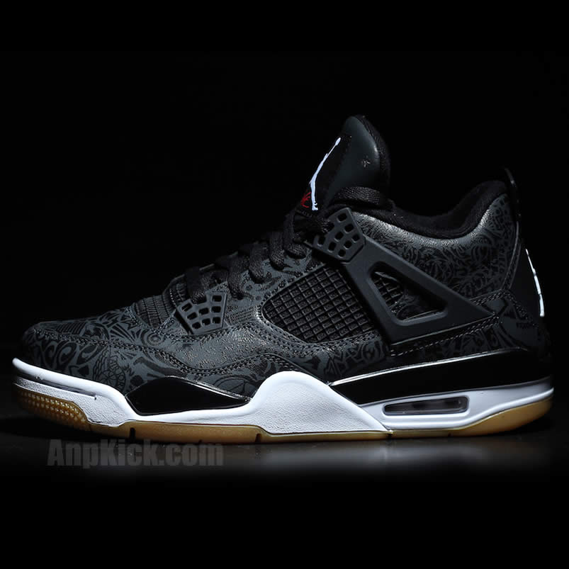 Air Jordan Retro 4 SE Laser 30th Anniversary 'Black Gum' Aj4 Shoes CI1184-001