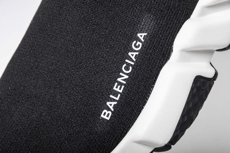 Balenciaga Shoes Like Socks High Top Speed Runners Black/White 494371W05G0 Pics