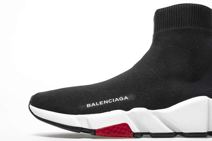 Balenciaga Shoes Like Socks Outfit High Top Runners Black/Red 483397W05G0 Pics