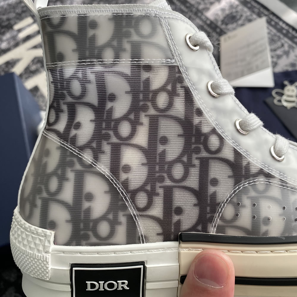 B23 Dior Oblique Shoes White Black (11) - newkick.org