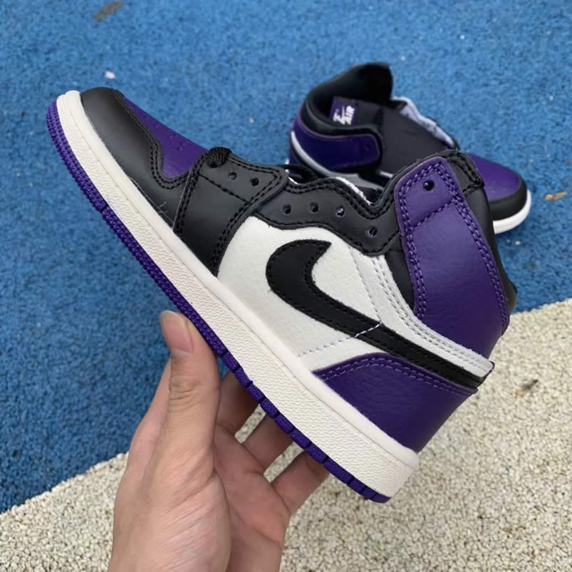 Kid Air Jordan 1 'Court Purple' Shoes Sneakers Kids Sizes For Sale Pics