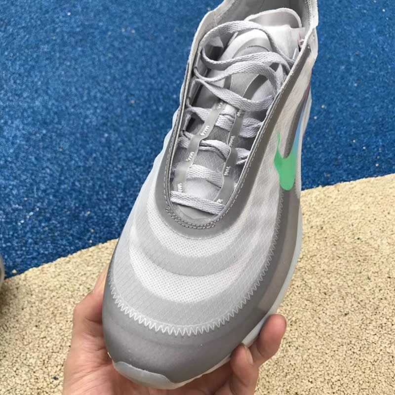 Off White Nike Air Max 97 Green Grey Mens Womens Shoes AJ4585-012 InHand Top