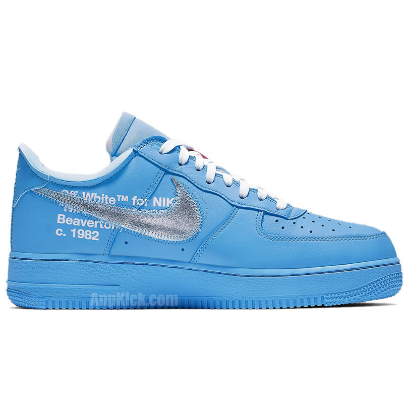 Off White Nike Air Force 1 Low Mca University Blue For Sale Ci1173 400 (2) - newkick.org