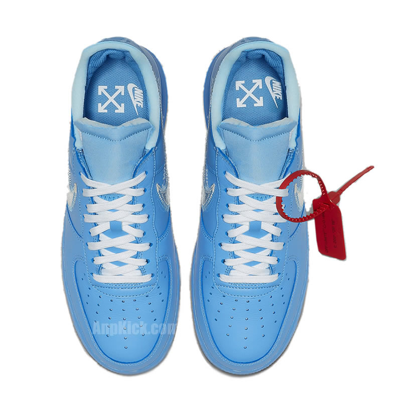 Off White Nike Air Force 1 Low Mca University Blue For Sale Ci1173 400 (4) - newkick.org