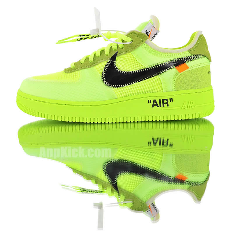 Off-White x Nike Air Force 1 Low 'Volt' Green Release Date AO4606-700