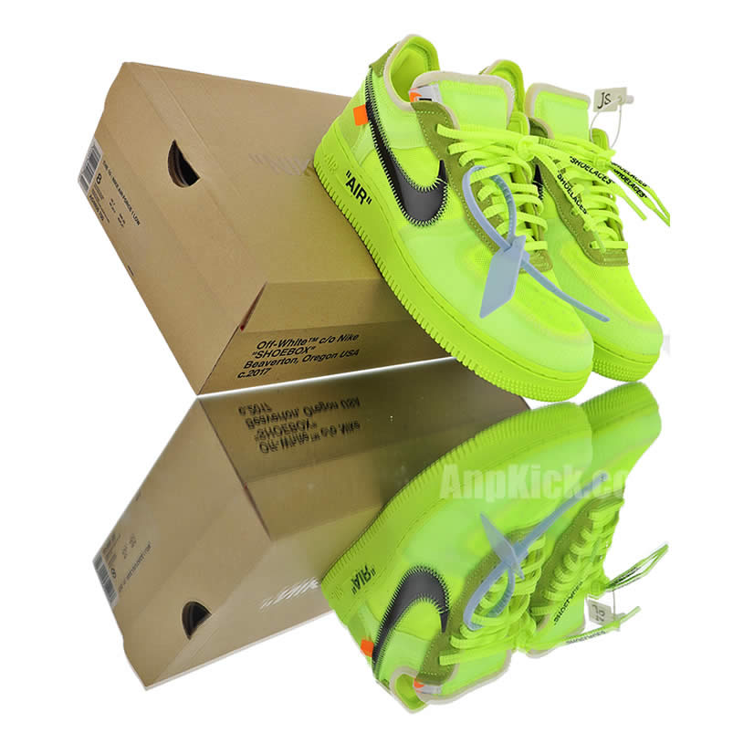 Off-White x Nike Air Force 1 Low 'Volt' Green Release Date AO4606-700