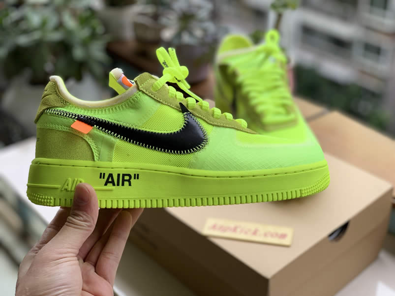 Off-White x Nike Air Force 1 Low 'Volt' Green Shoes AO4606-700 For Sale