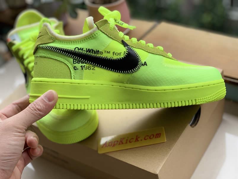 Off-White x Nike Air Force 1 Low 'Volt' Green Shoes AO4606-700 For Sale