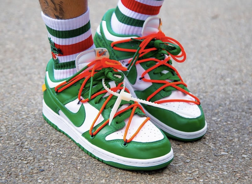 Off White Nike Dunk Low Pine Green On Feet Release Date Ct0856 100 (4) - newkick.org