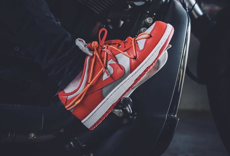Off White Nike Dunk Low University Red Grey On Feet Release Date Ct0856 600 (3) - newkick.org