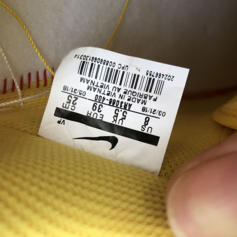Supreme The North Face Nike Air Force 1 Sup AF1 Low Yellow Black AR3066-400 Detail Image